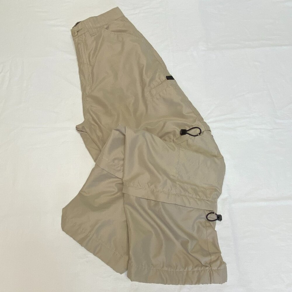 OTB Khaki Denim Cargo Pants 30 Zip-Off Convertible 3-in-1 Baggy HipHop Outdoors - Picture 8 of 12